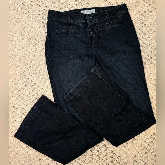 Chico’s Platinum Denim Wide Leg Dark Wash Women’s Jeans- size 0(US 4) - Picture 1 of 7